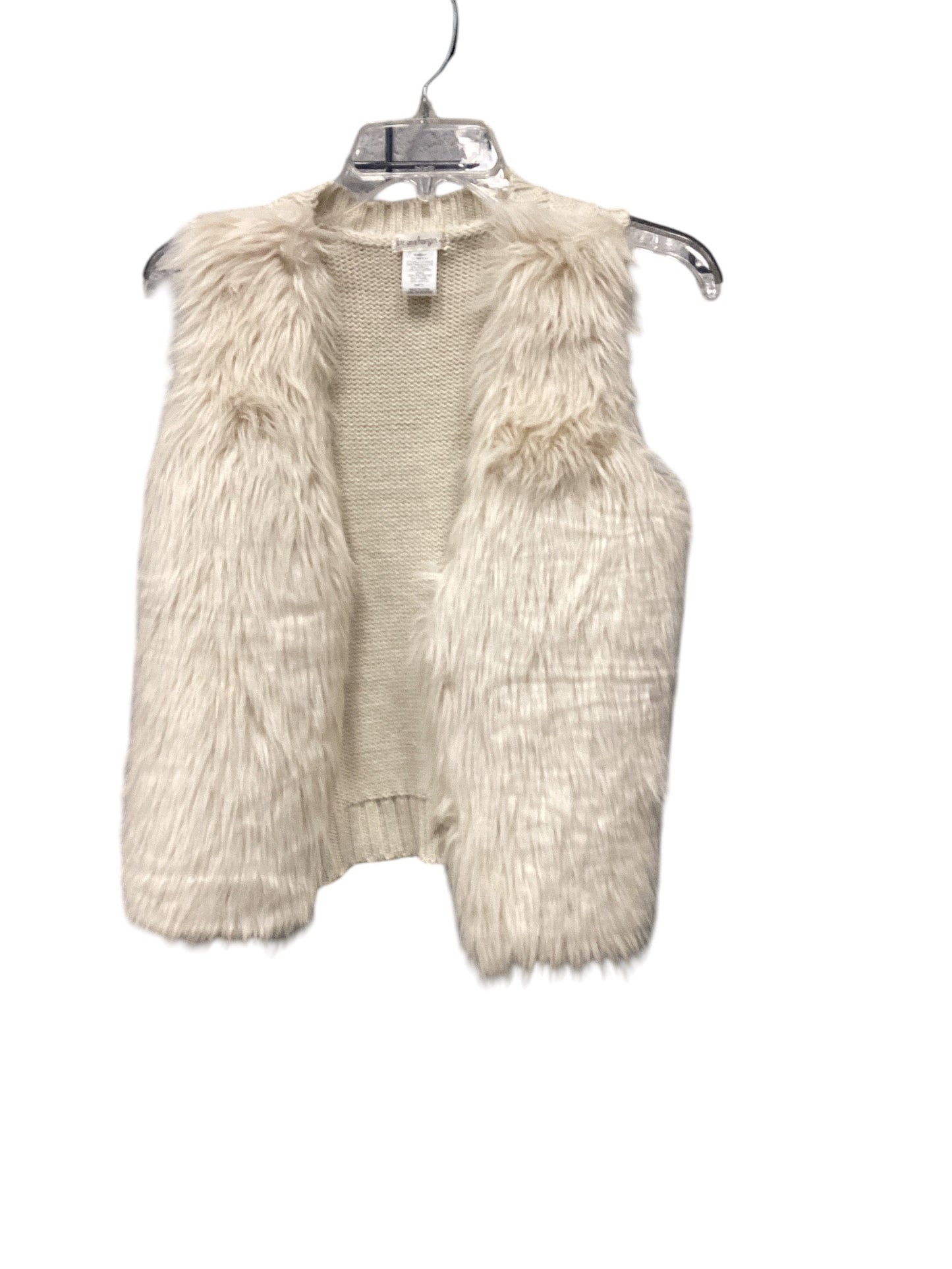 Vest Faux Fur & Sherpa By Love On A Hanger In Cream, Size: S