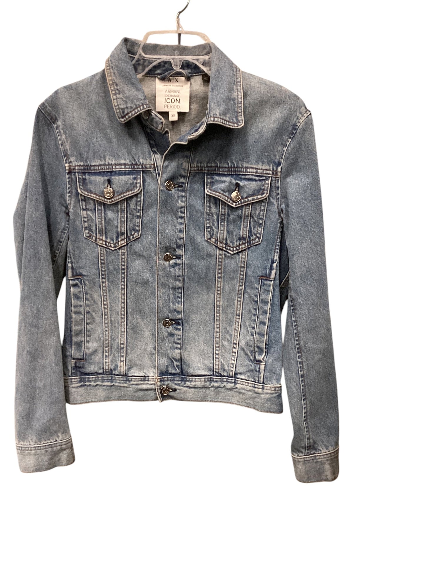 Jacket Denim By Armani Exchange In Blue, Size: Xs