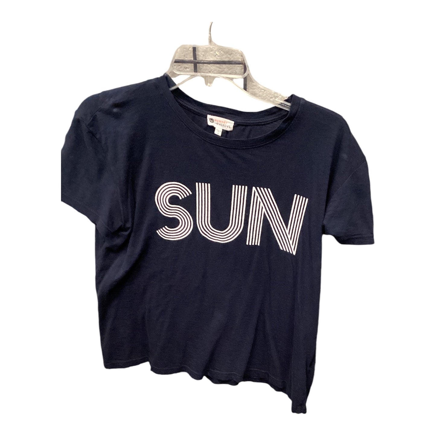 Top Short Sleeve By Sundry In Navy, Size: S