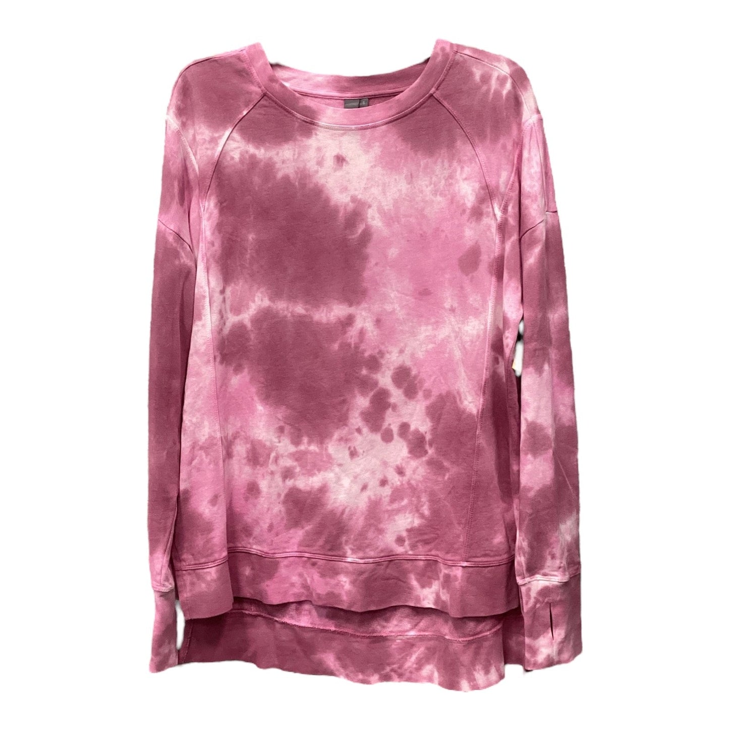 Athletic Top Long Sleeve Crewneck By Sweaty Betty In Tie Dye Print, Size: S