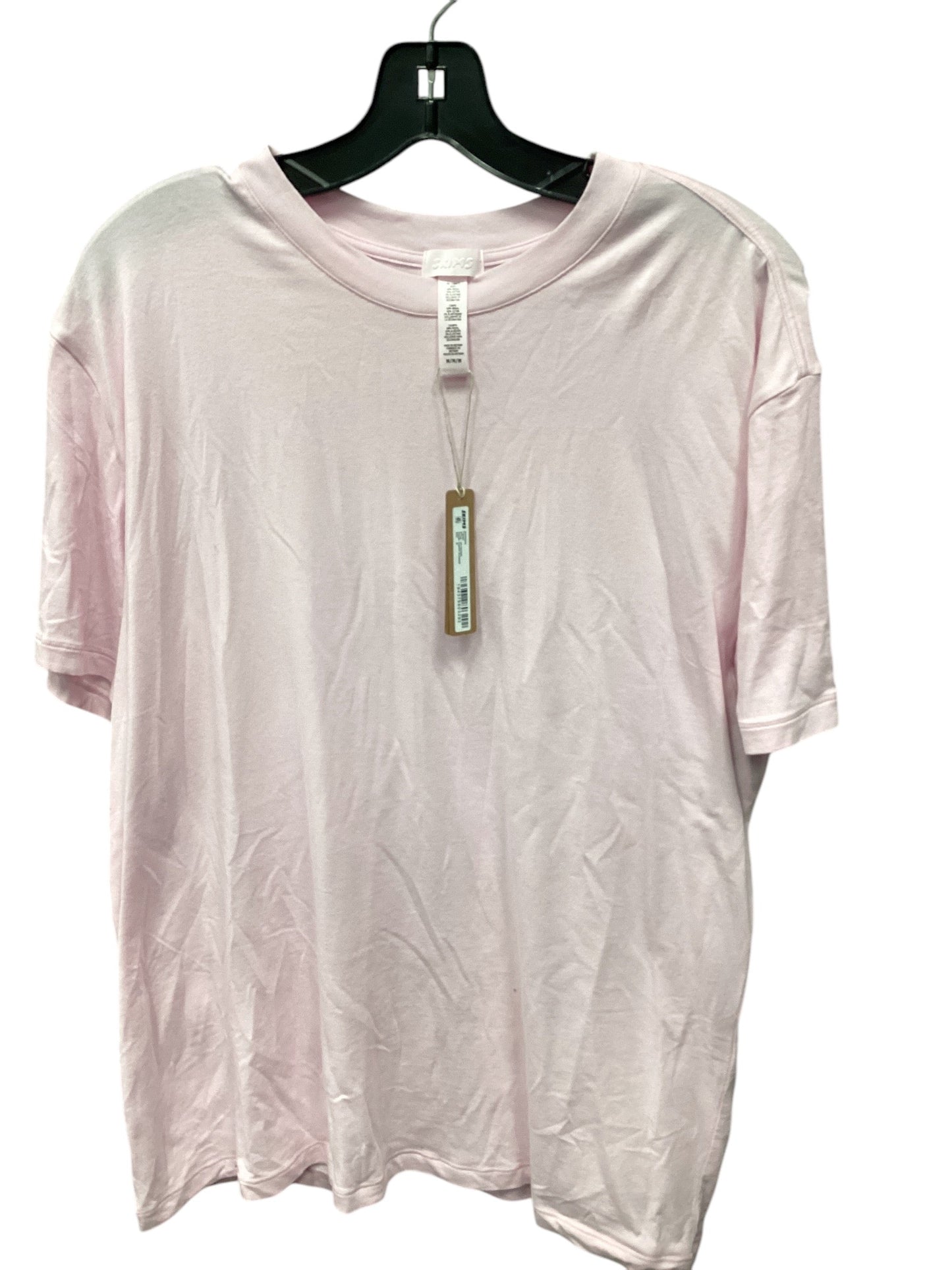 Top Short Sleeve By Skims In Pink, Size: M