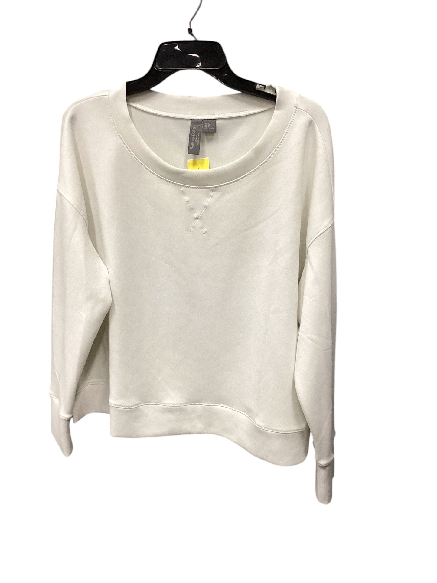 Athletic Sweatshirt Crewneck By Sweaty Betty In Ivory, Size: M