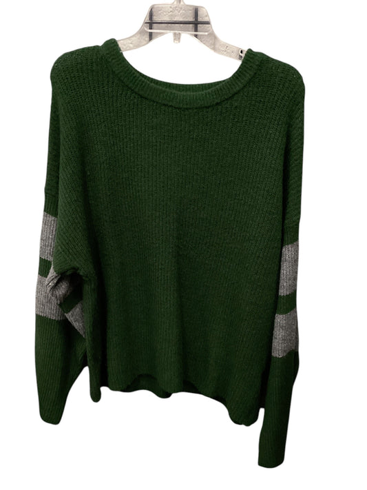 Sweater By John + Jenn In Green & Grey, Size: M