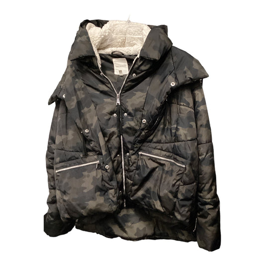 Jacket Puffer & Quilted By Avec Les Filles In Camouflage Print, Size: Xl