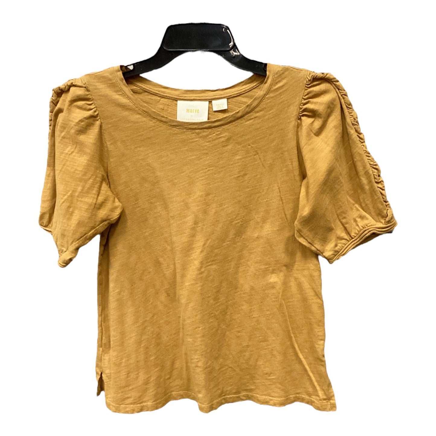 Top Short Sleeve By Maeve In Yellow, Size: S