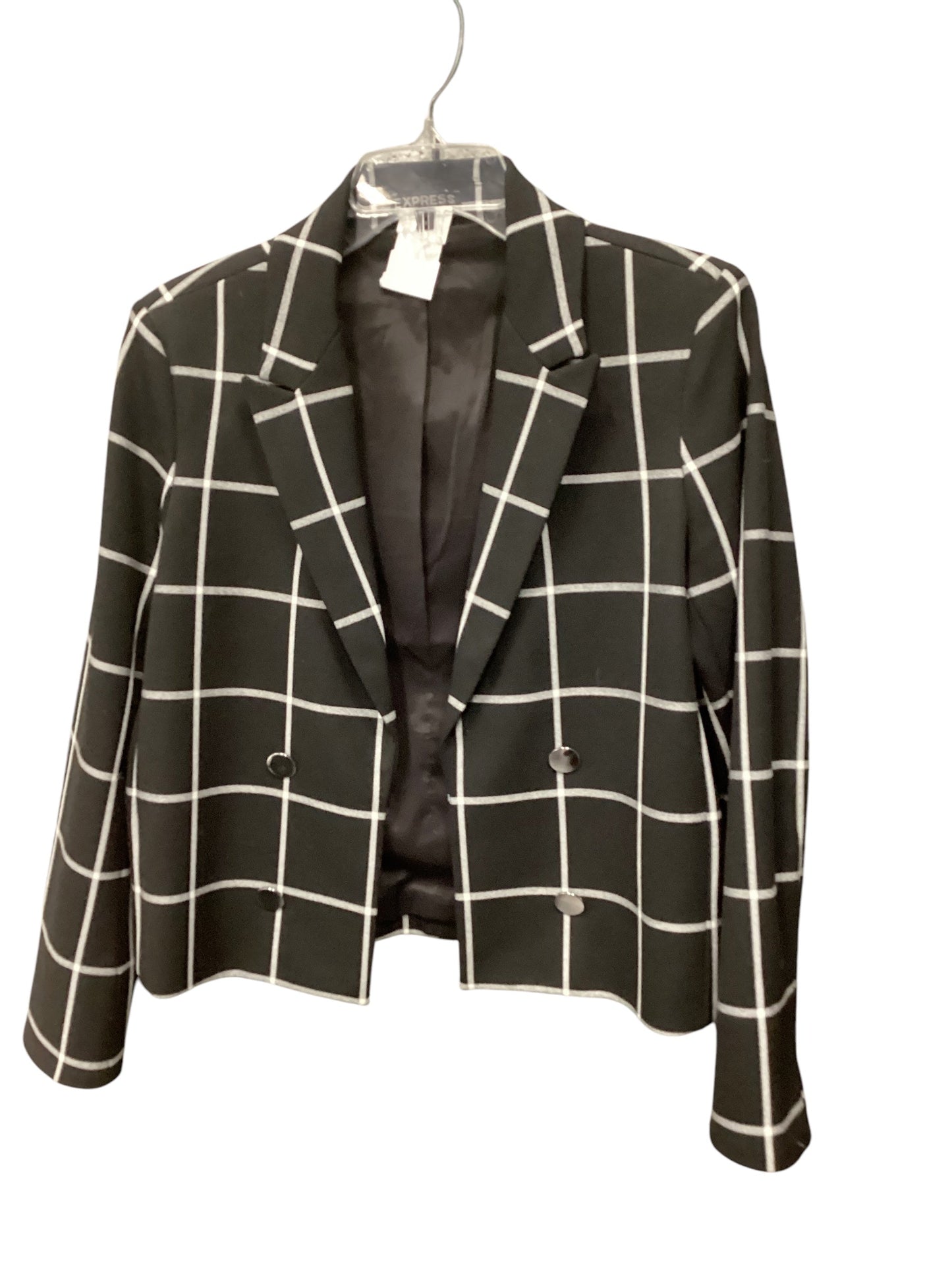 Blazer By Express In Plaid Pattern, Size: 10