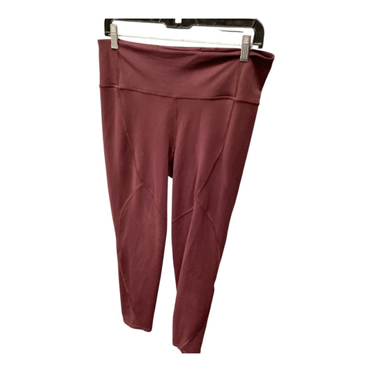 Athletic Leggings By Lululemon In Maroon, Size: 12