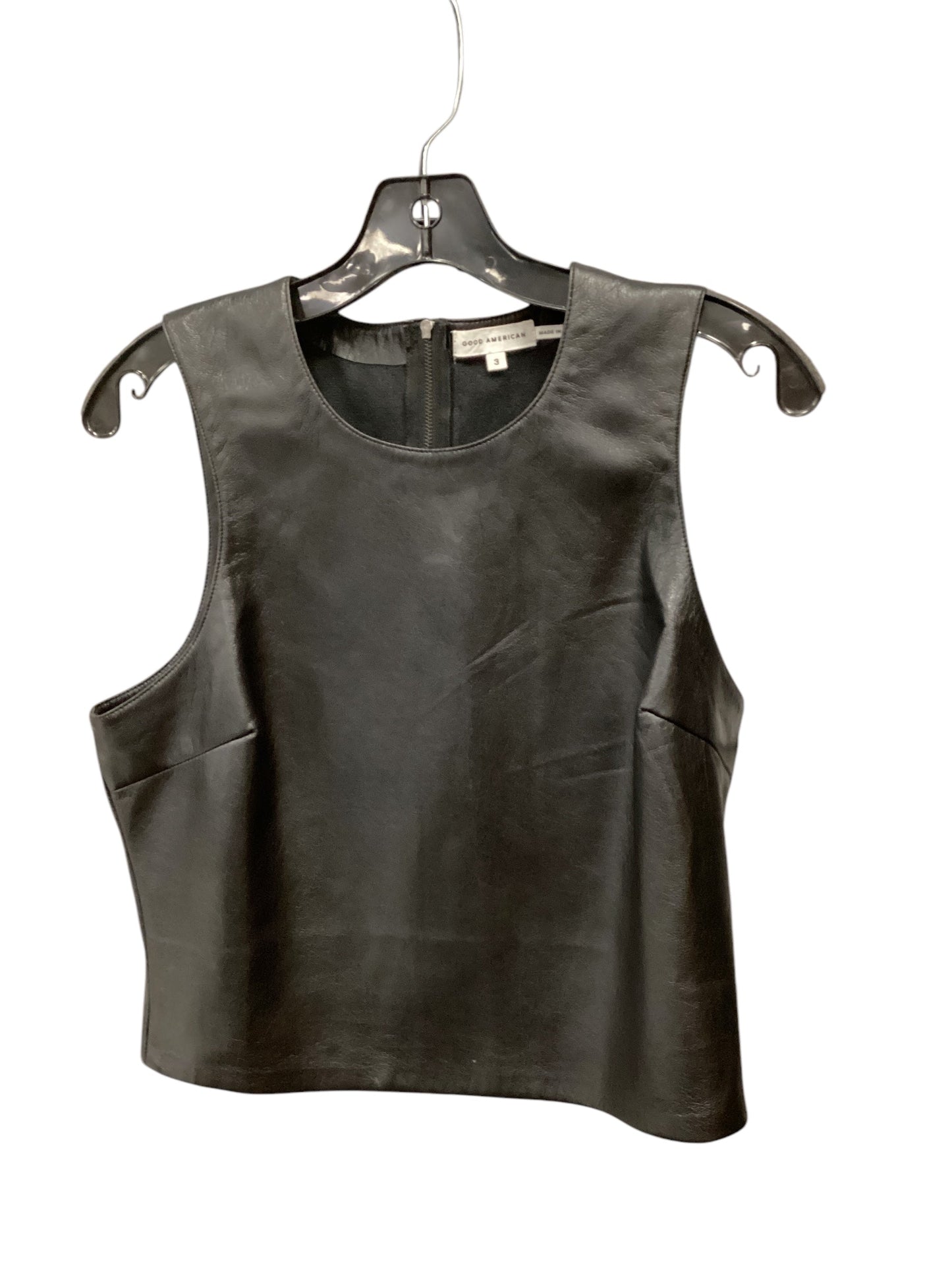 Top Sleeveless By Good American In Black, Size: S