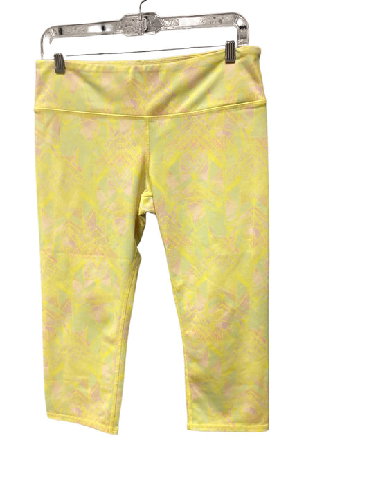 Athletic Leggings Capris By Alo In Yellow, Size: L