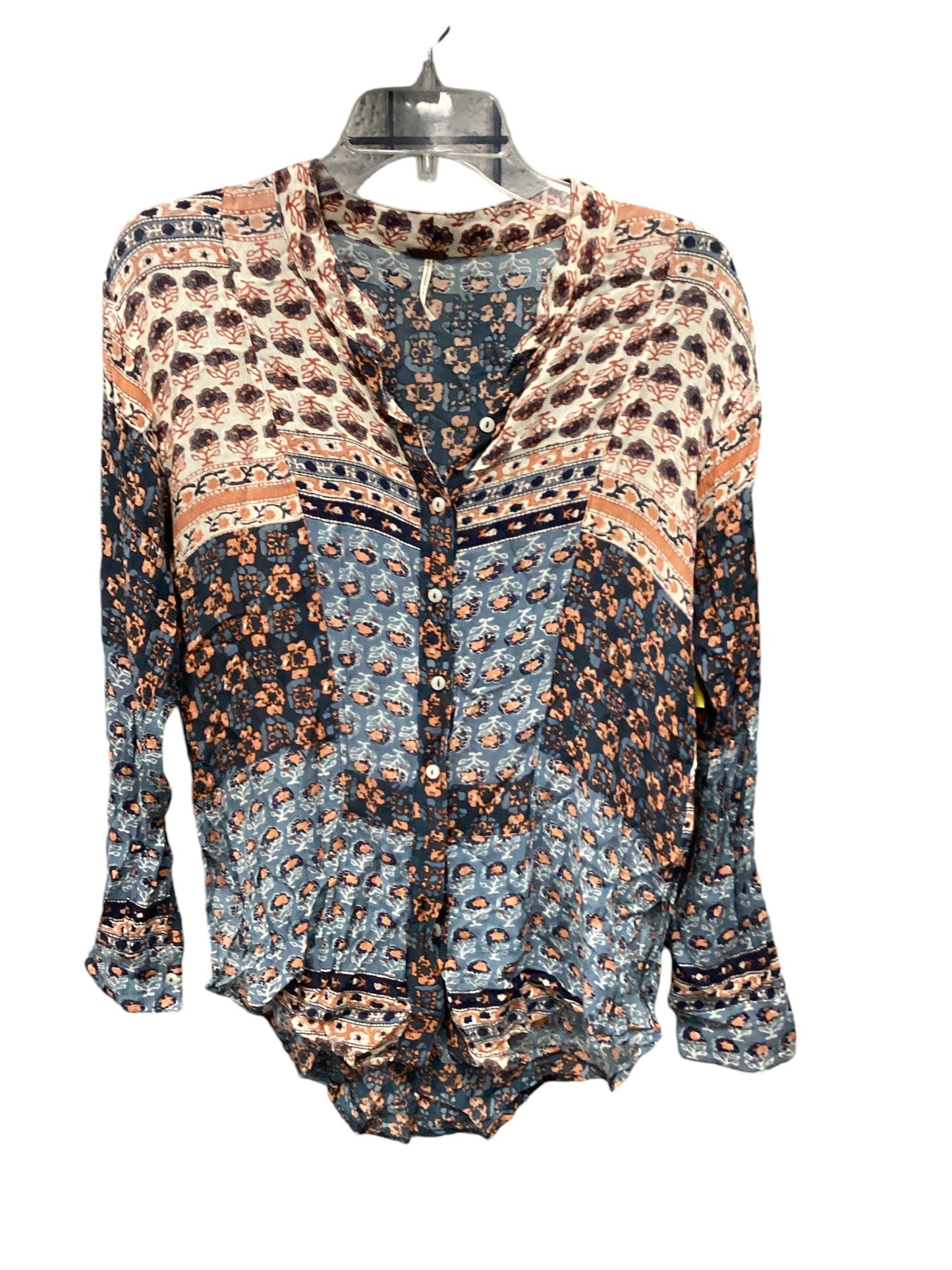 Top Long Sleeve By Free People In Blue, Size: Xs