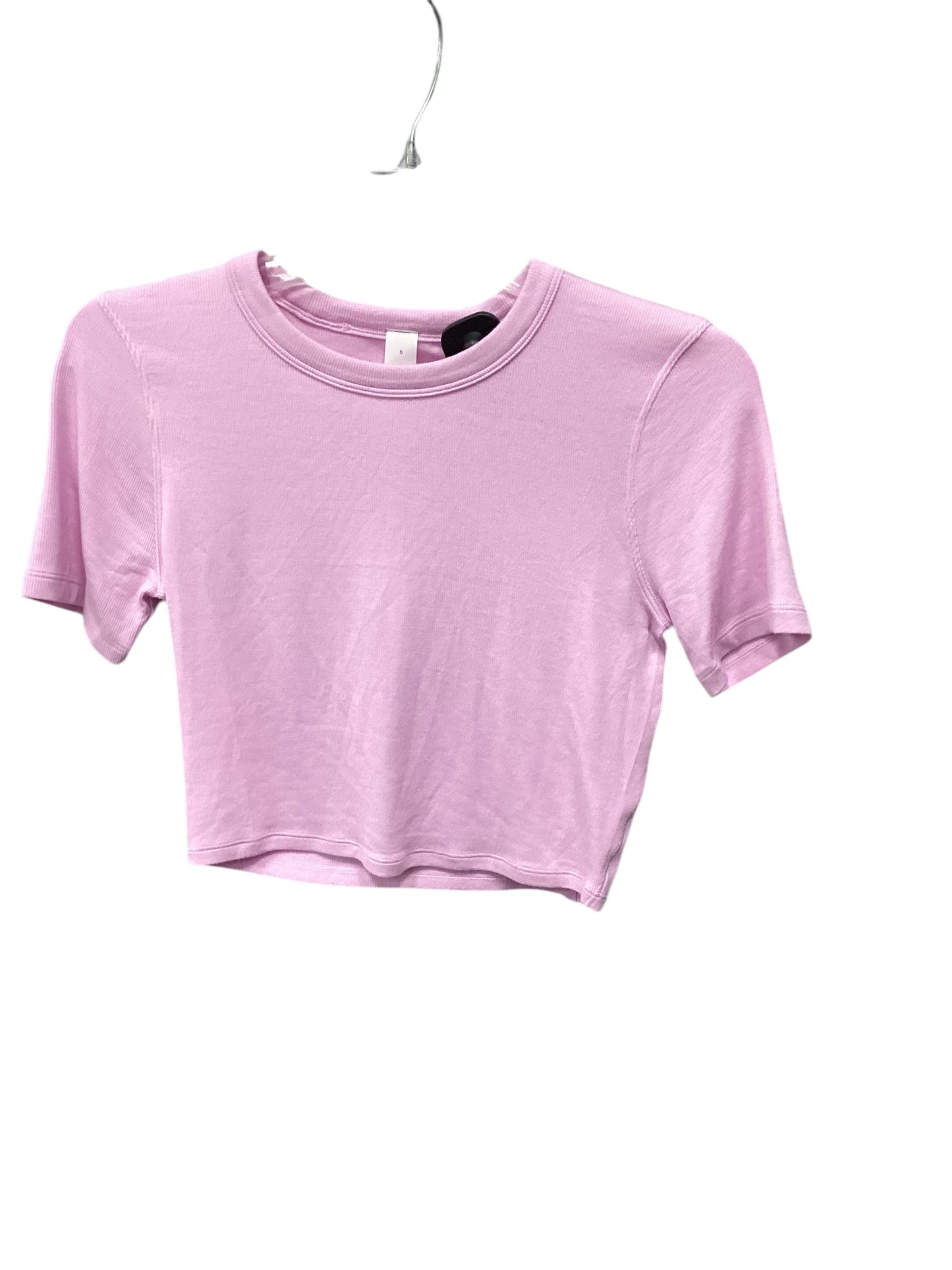 Athletic Top Short Sleeve By Lululemon In Pink, Size: 6