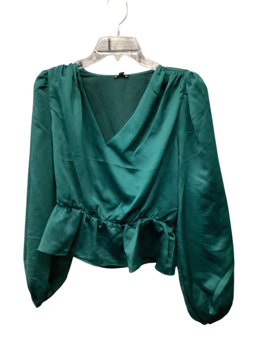 Top Long Sleeve By Express In Green, Size: S