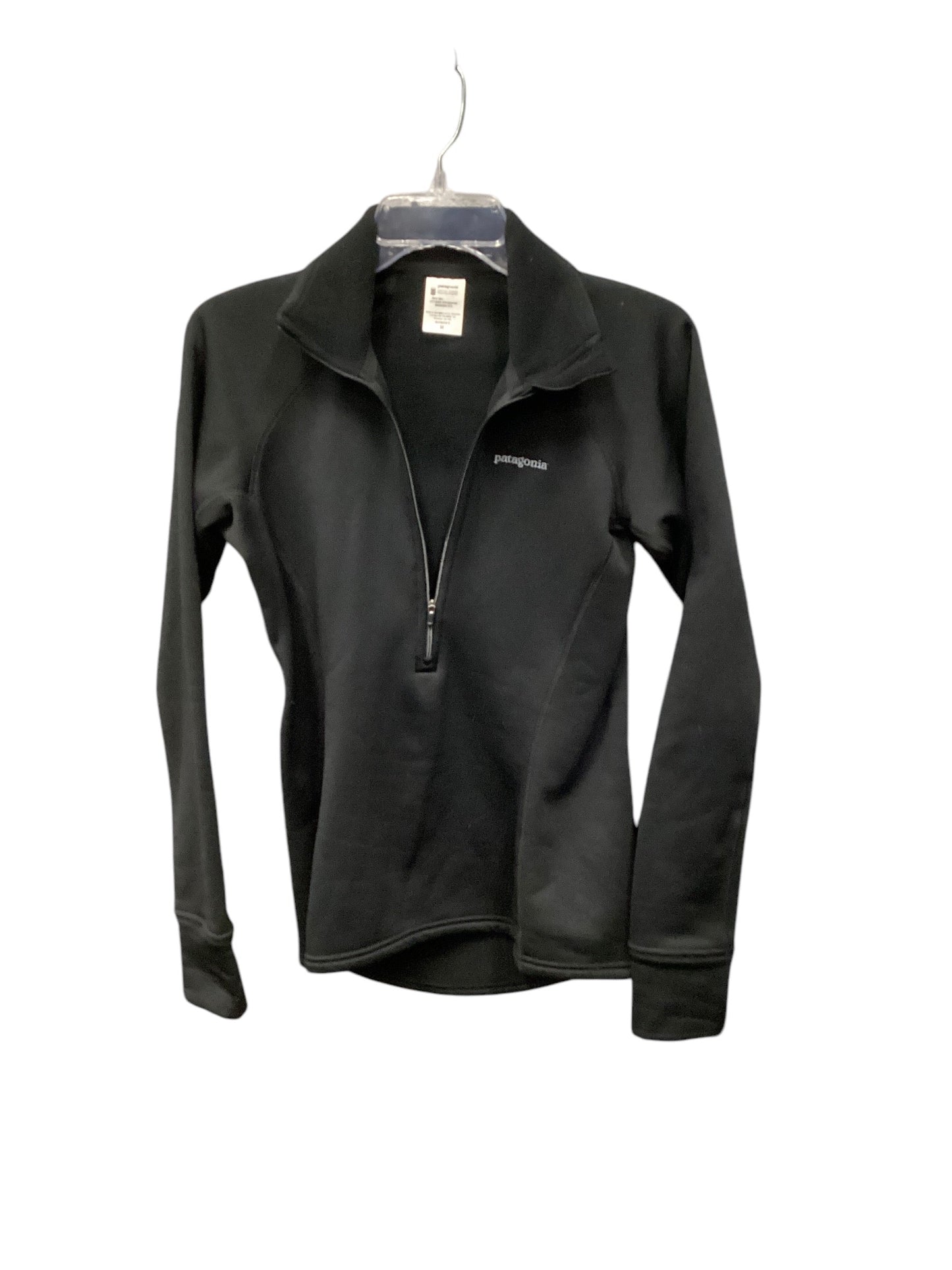 Athletic Top Long Sleeve Collar By Patagonia In Black, Size: S