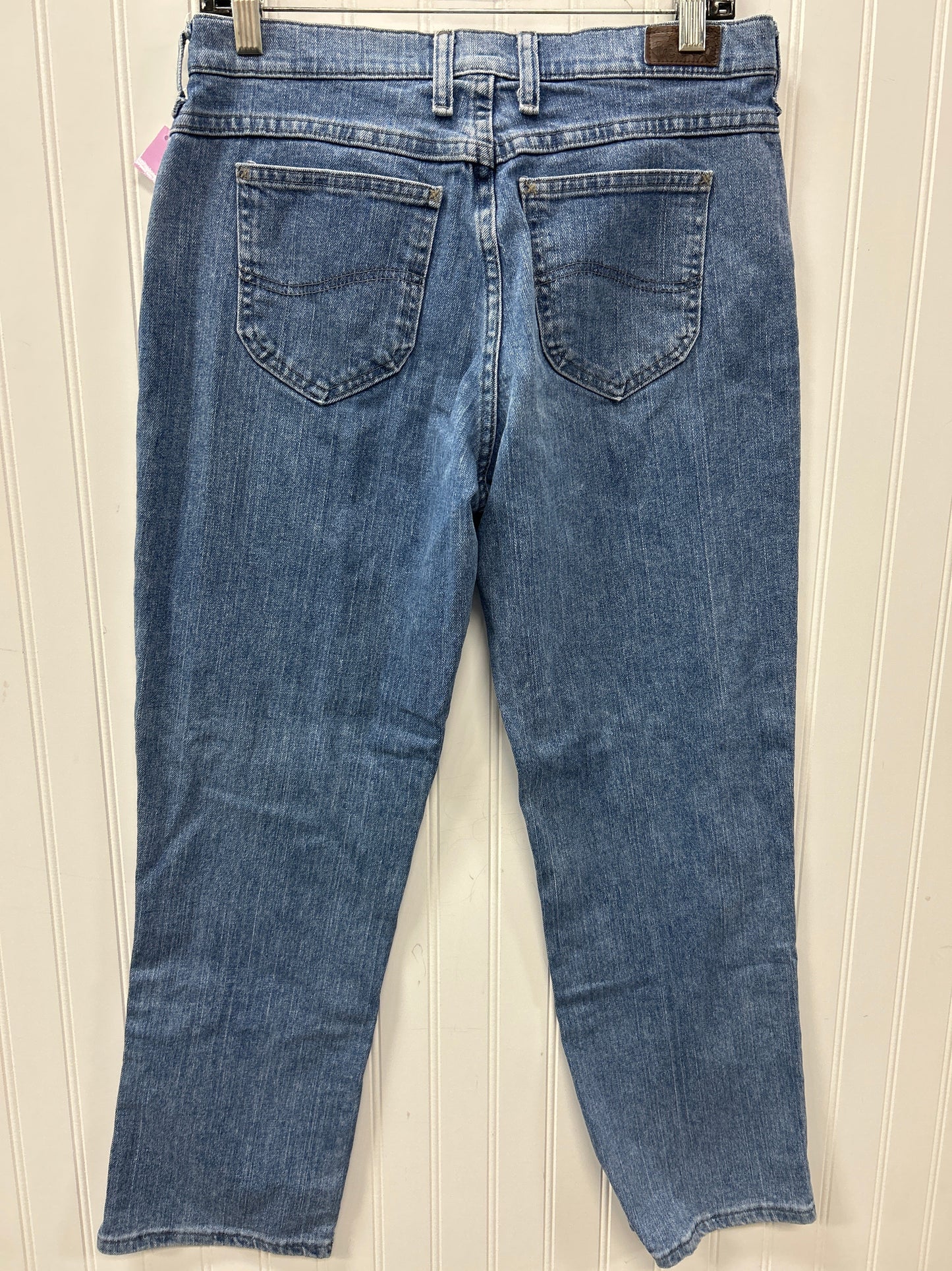 Jeans Straight By Lee In Blue Denim, Size:8