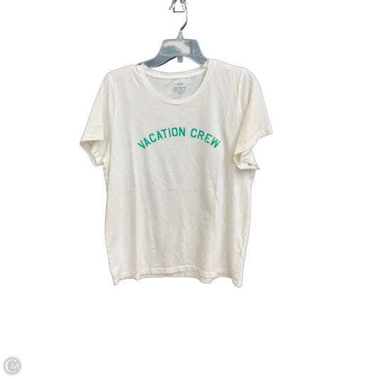Top Short Sleeve By J. Crew In White, Size: Xl