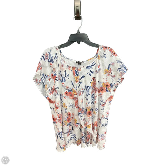 Top Short Sleeve By Tamara H In White, Size: 2x