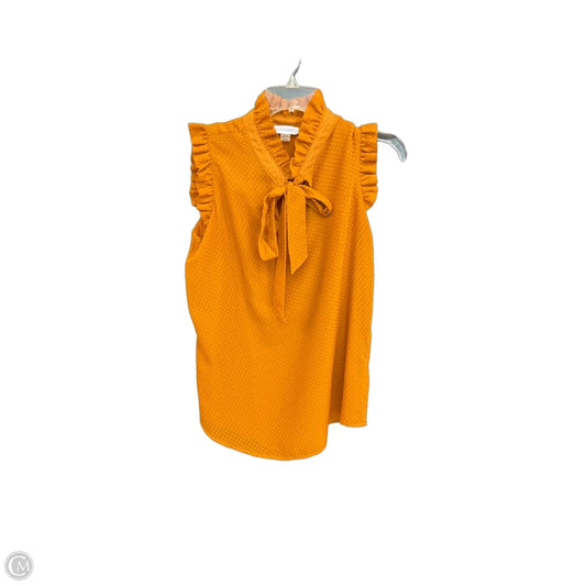 Top Sleeveless By Calvin Klein In Orange, Size: M