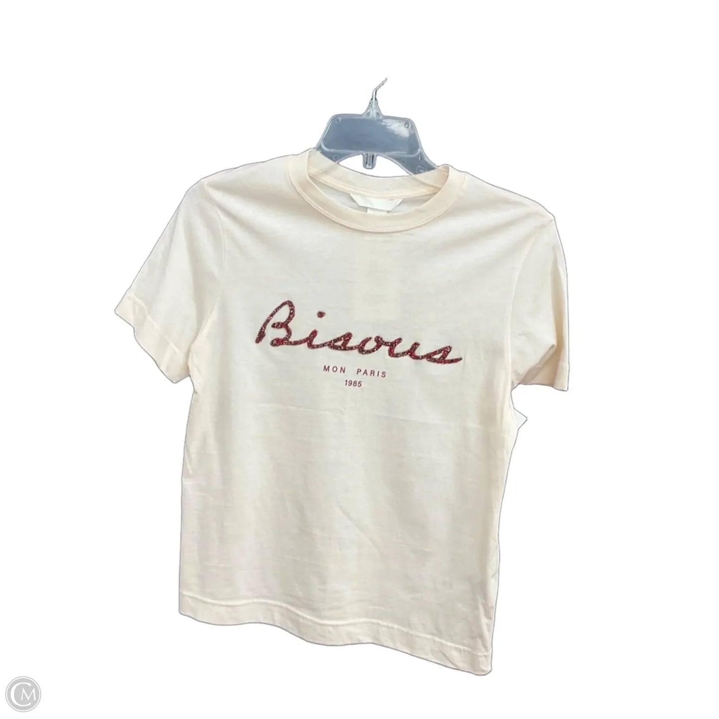 Top Short Sleeve By H&m In Cream, Size: Xxs