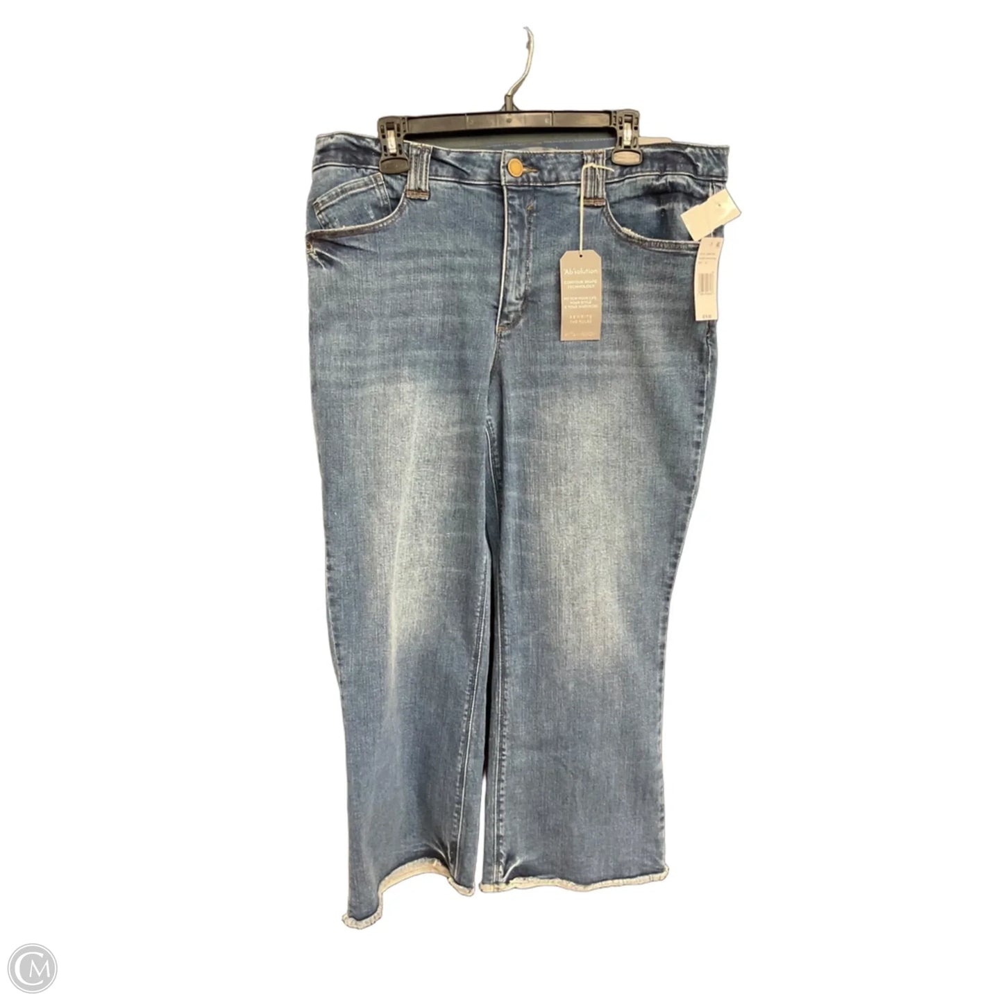 Jeans Cropped By Wit & Wisdom In Blue Denim, Size: 18