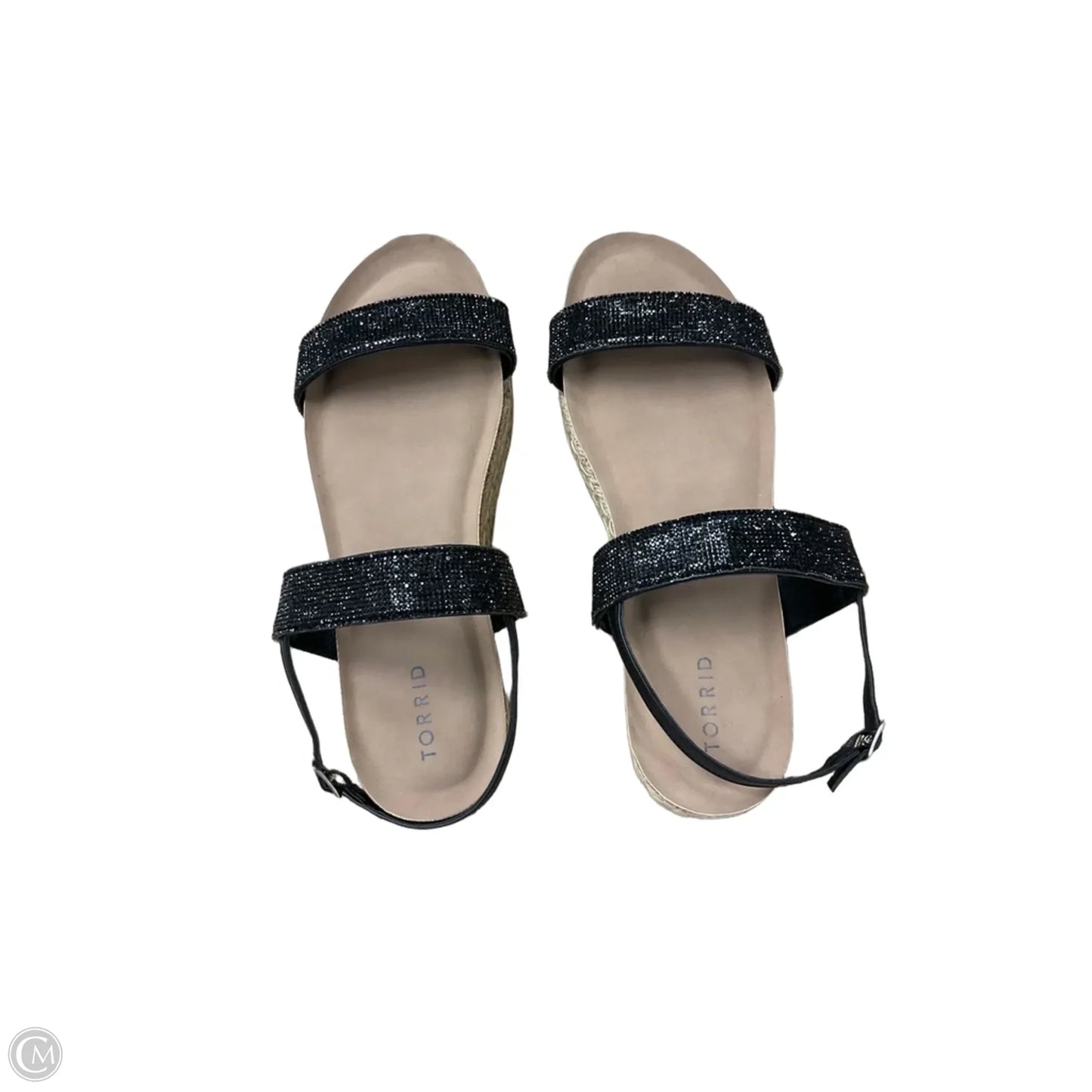 Sandals Flats By Torrid In Black, Size: 11