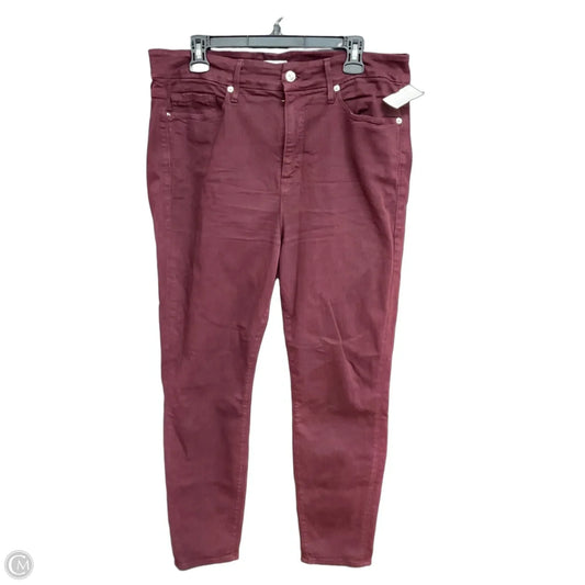 Jeans Skinny By Good American In Red Denim, Size: 18