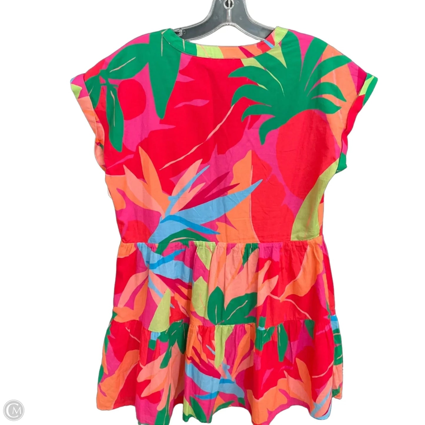 Dress Casual Midi By Vineyard Vines In Tropical Print, Size: Xs