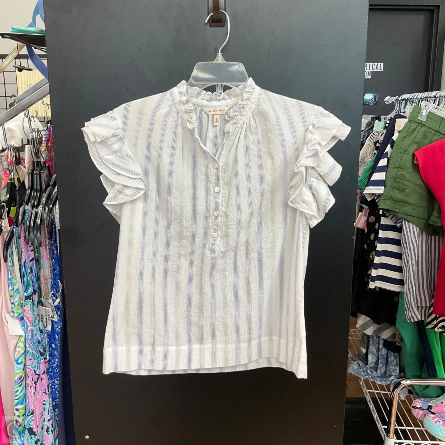 Blouse Sleeveless By Rebecca Taylor In White, Size: S