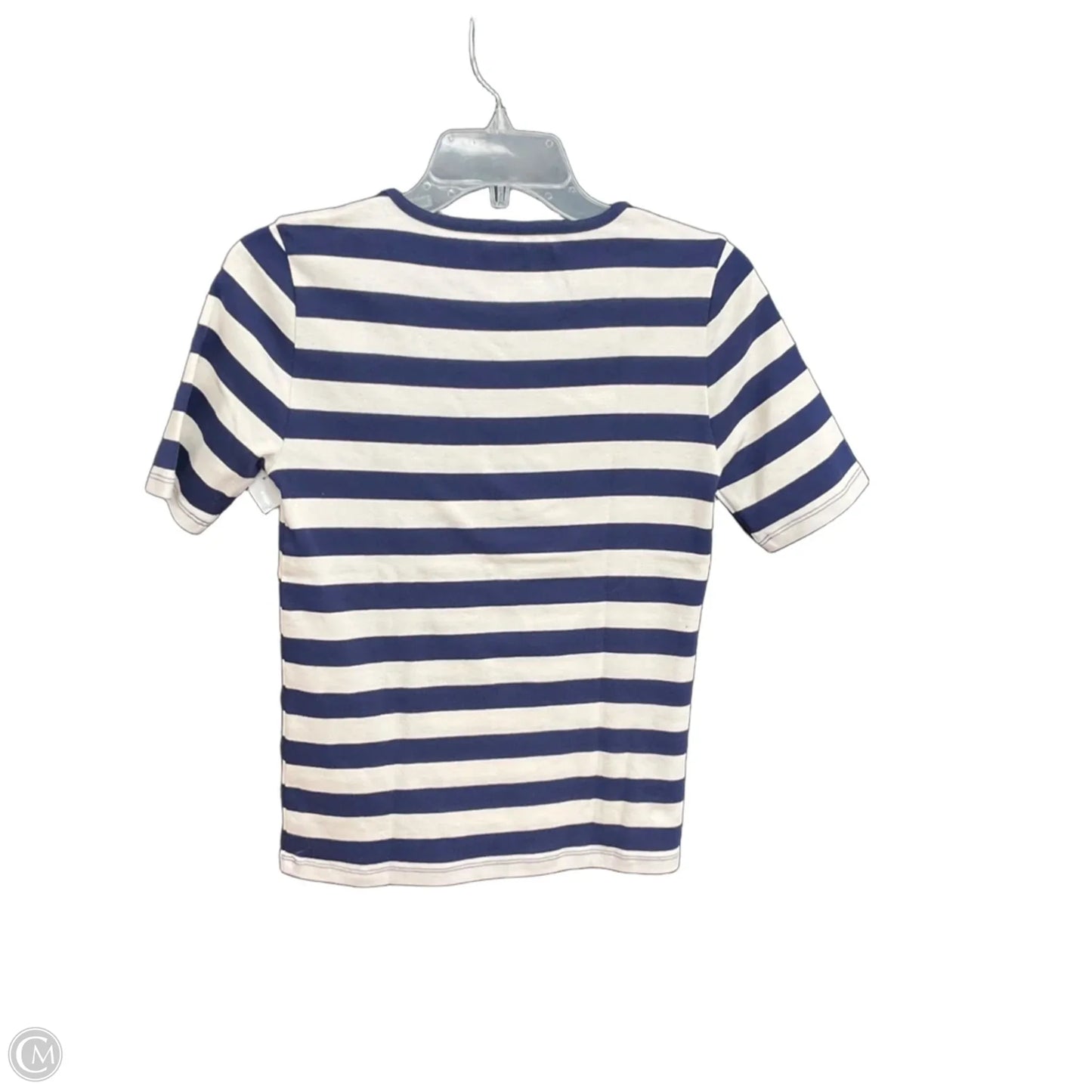 Top Short Sleeve Basic By J. Crew In Striped Pattern, Size: S