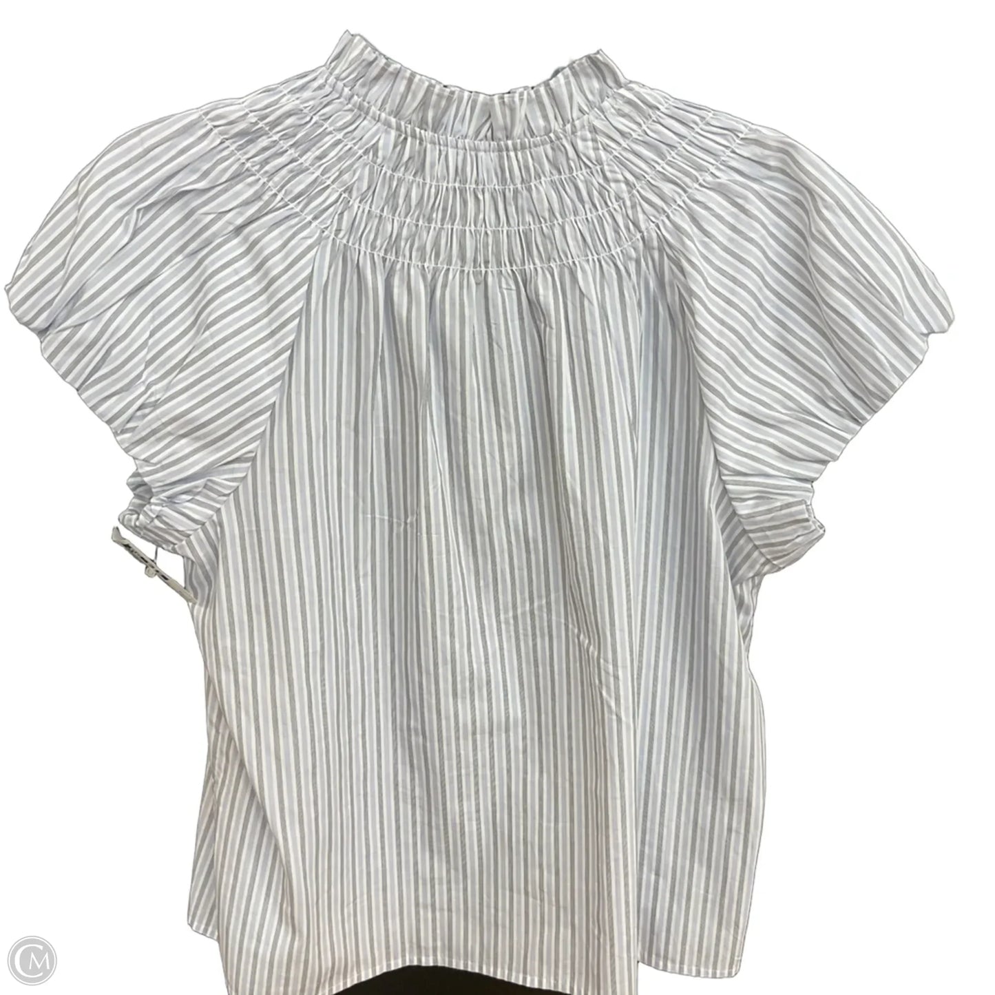 Blouse Short Sleeve By J. Crew In Striped Pattern, Size: M