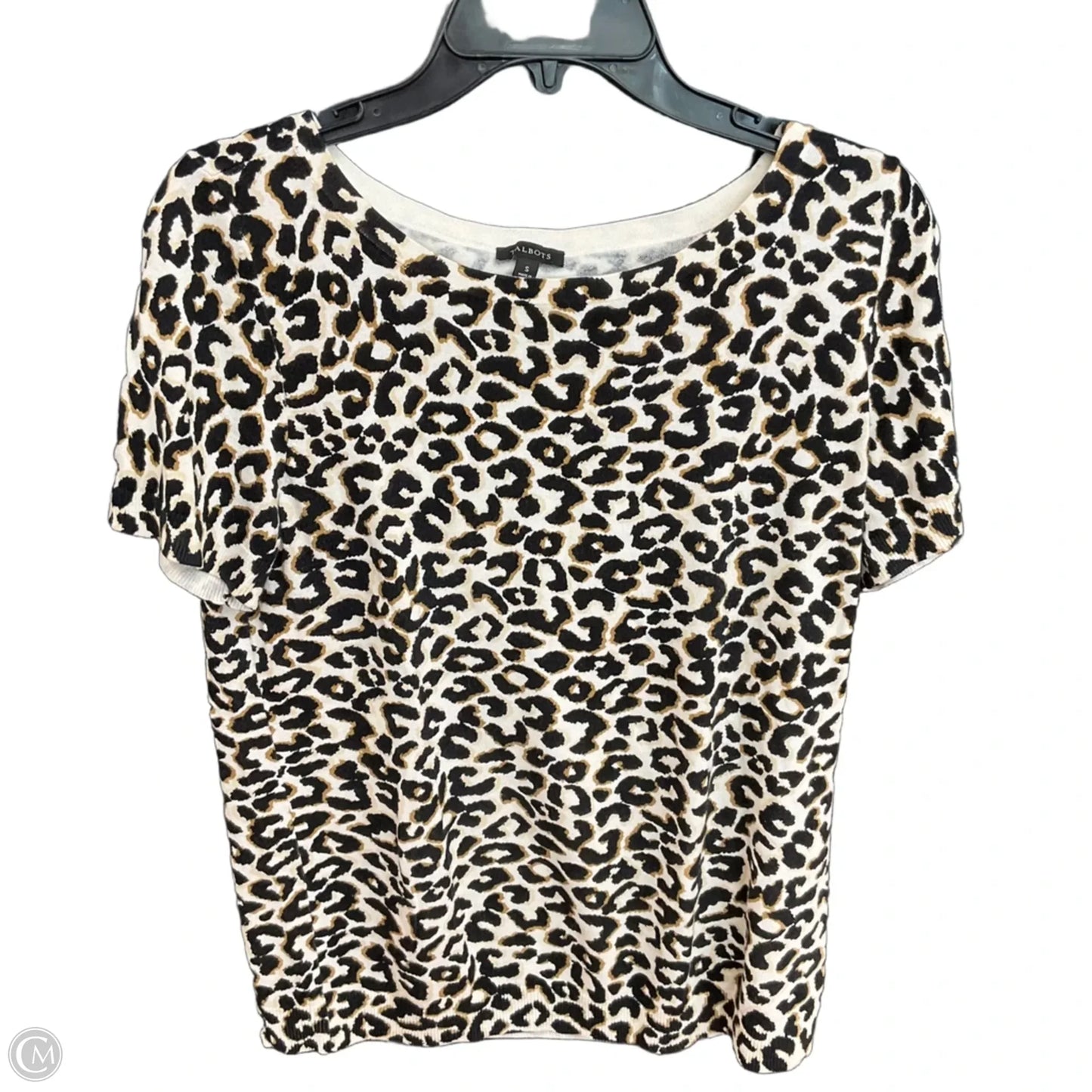 Top Short Sleeve By Talbots In Animal Print, Size: S