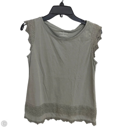 Top Sleeveless By Talbots In Green, Size: S