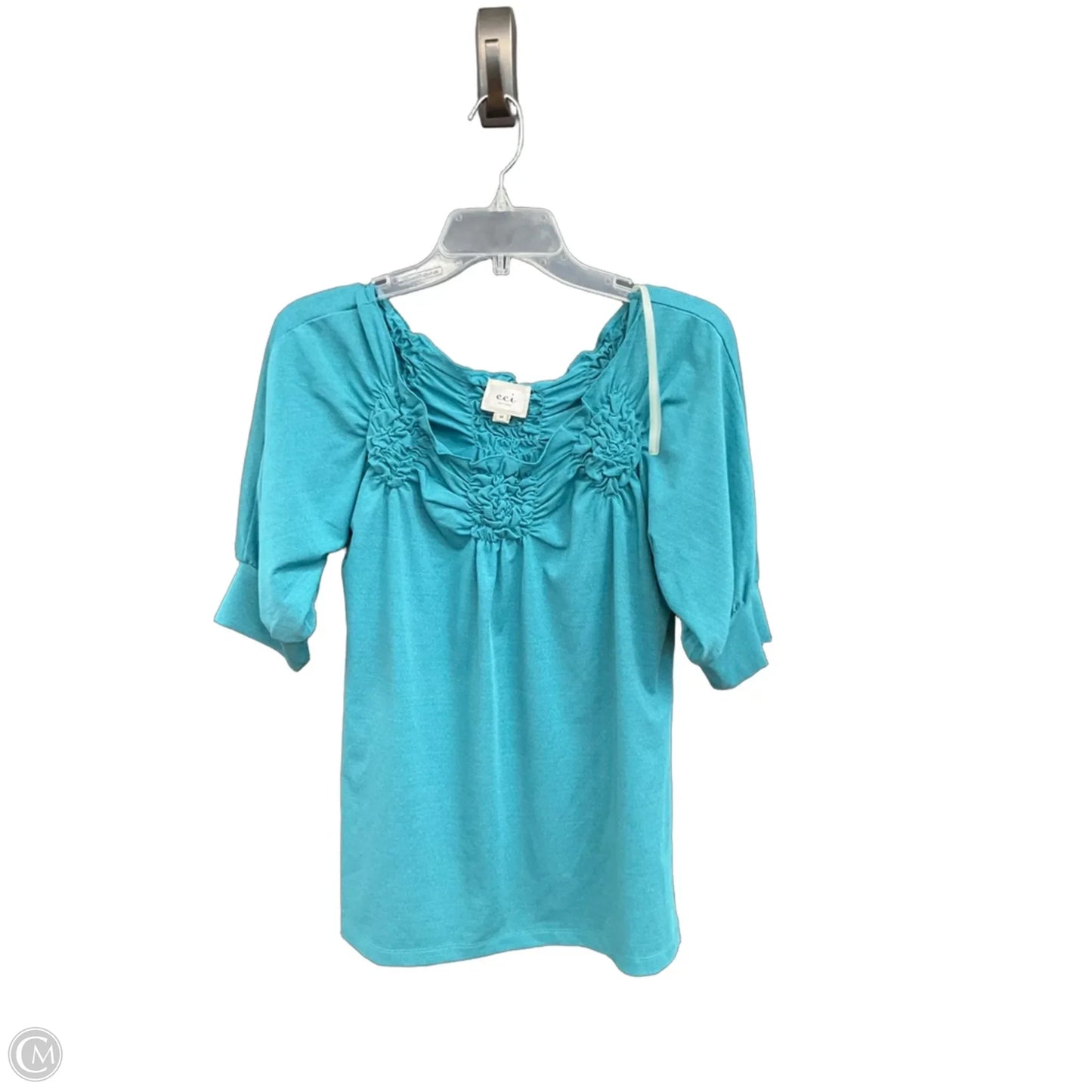 Top Short Sleeve By Eci In Blue, Size: M