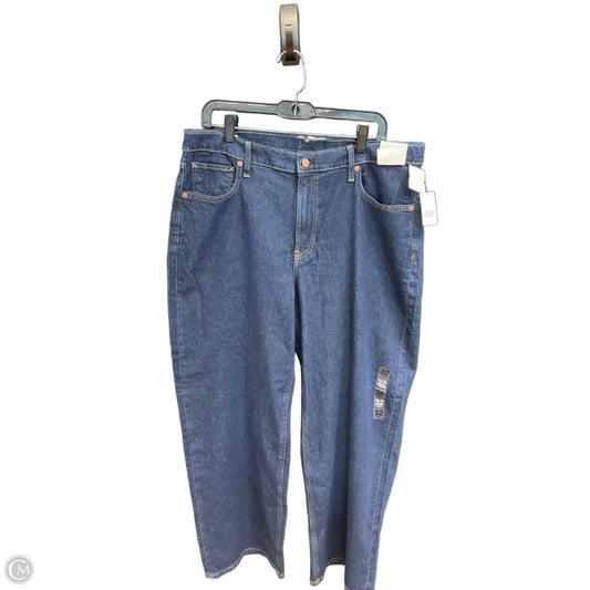 Jeans Straight By Gap In Blue Denim, Size: 14