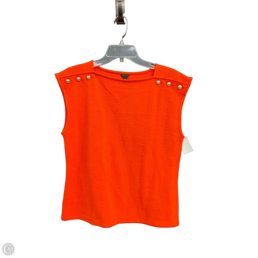 Top Sleeveless By Ann Taylor In Orange, Size: L