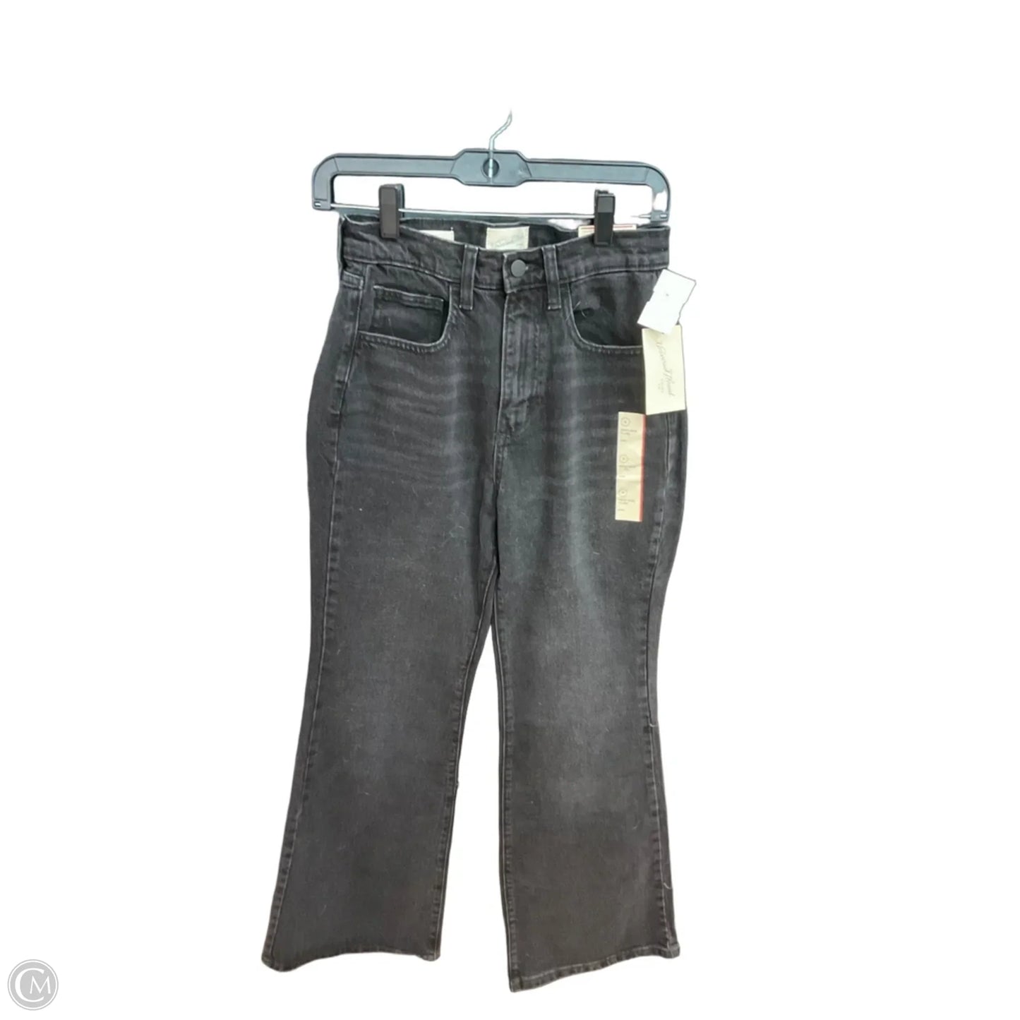 Jeans Straight By Universal Thread In Black Denim, Size: 4