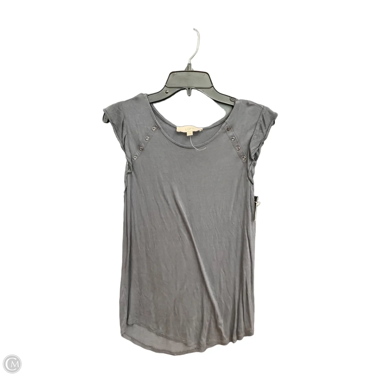 Top Sleeveless By Loft In Grey, Size: S