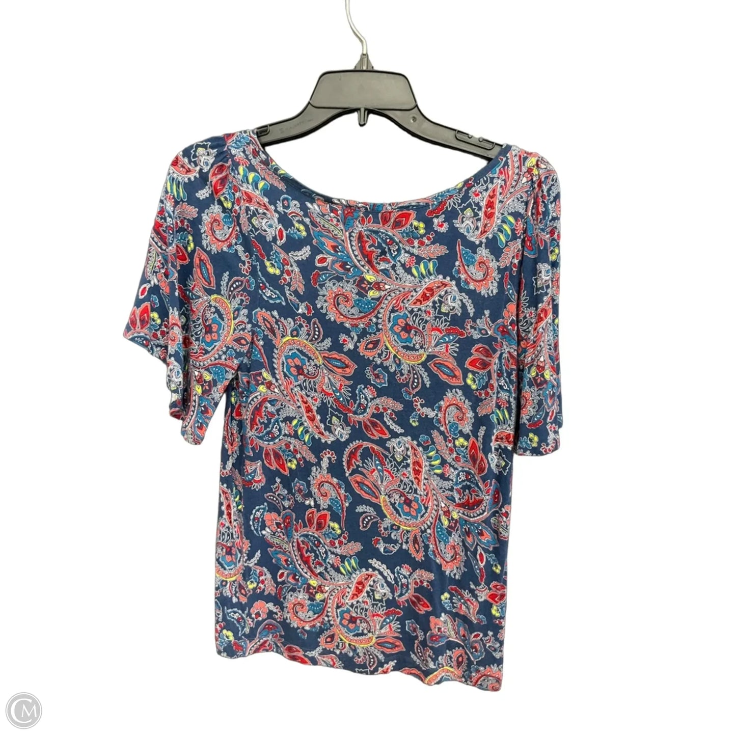 Top Short Sleeve By Loft In Blue, Size: Xs