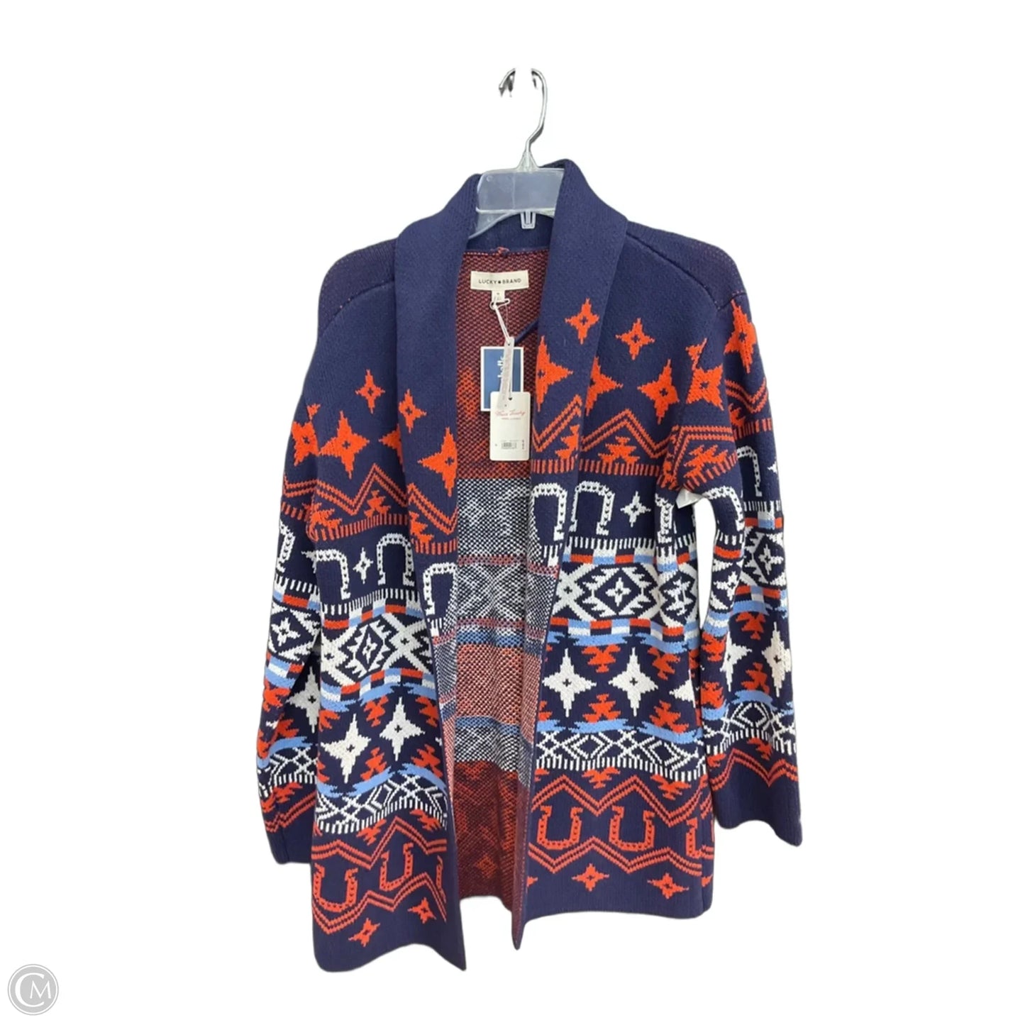 Cardigan By Lucky Brand In Blue, Size: M