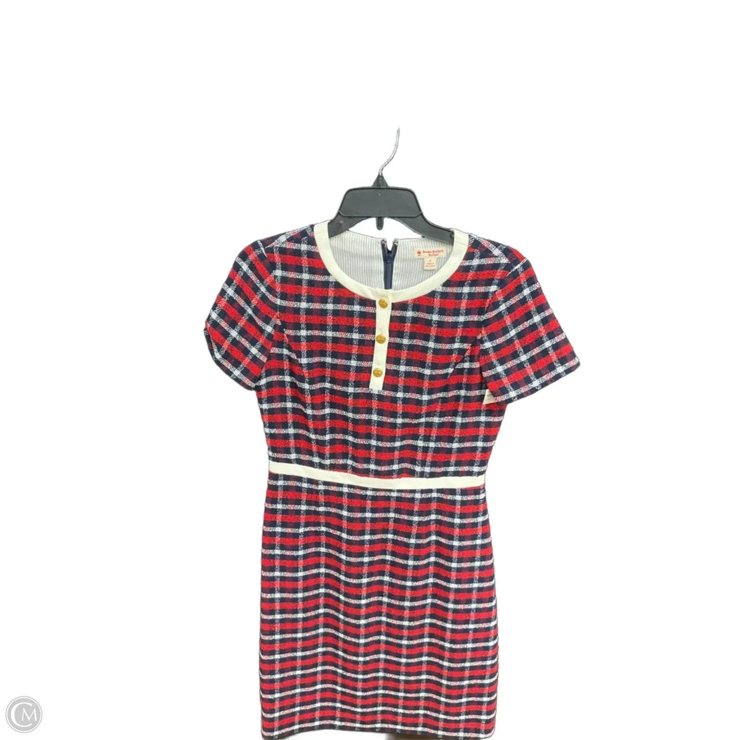 Dress Casual Midi By Brooks Brothers In Plaid Pattern, Size: 2