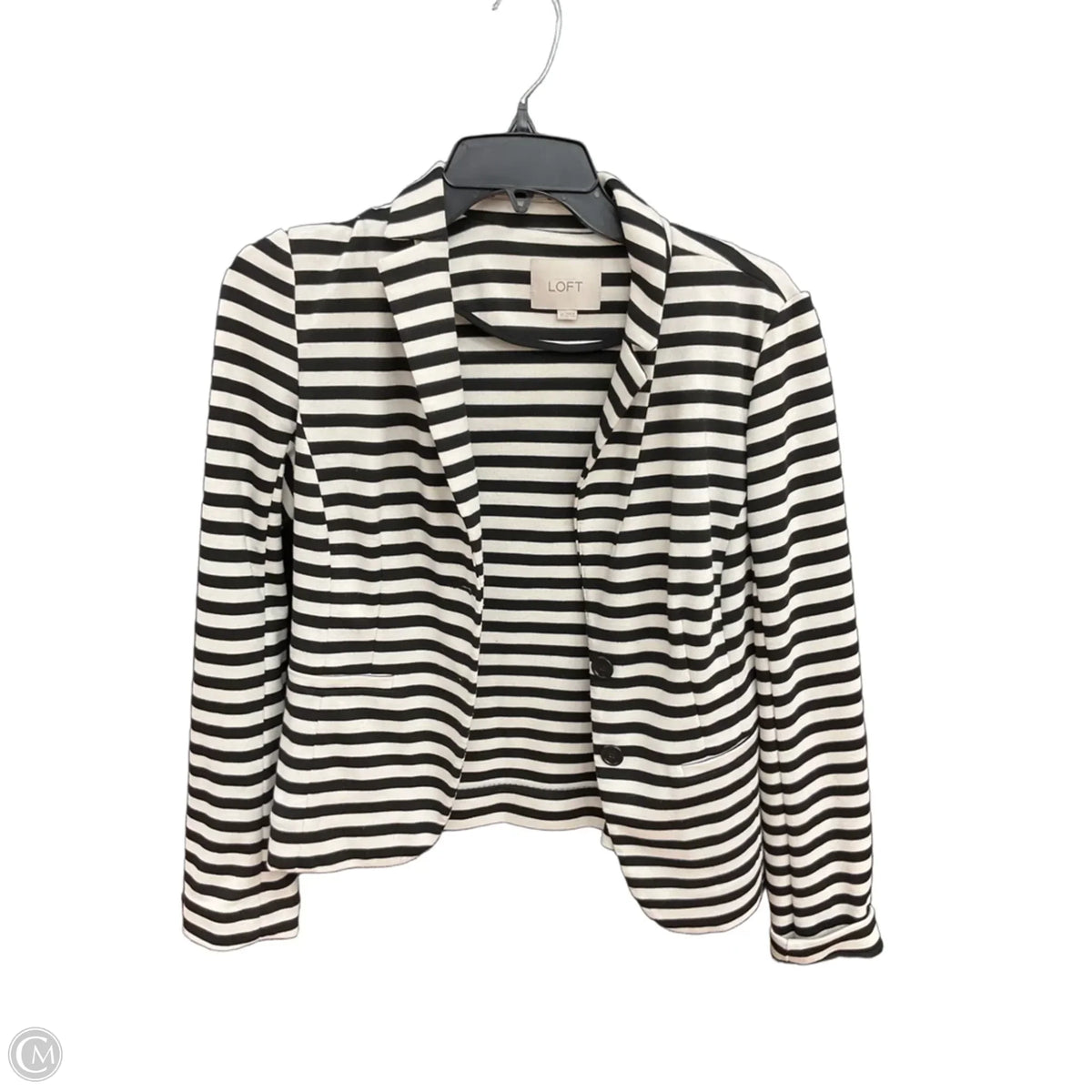 Blazer By Loft In Striped Pattern, Size: Xs