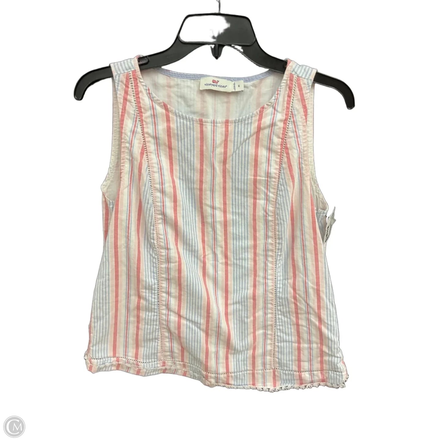 Top Sleeveless By Vineyard Vines In Striped Pattern, Size: M