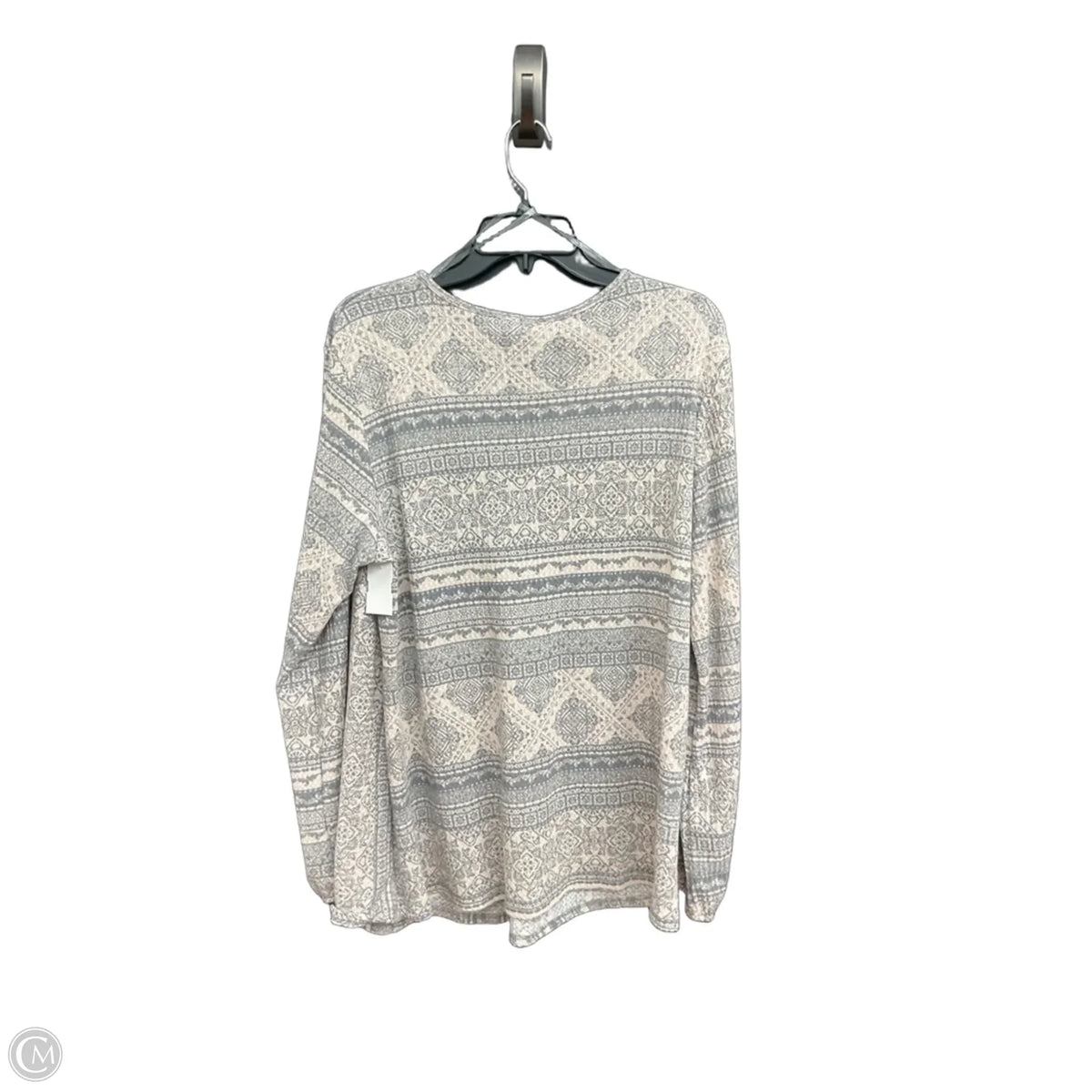 Top Long Sleeve By Clothes Mentor In Grey, Size: L
