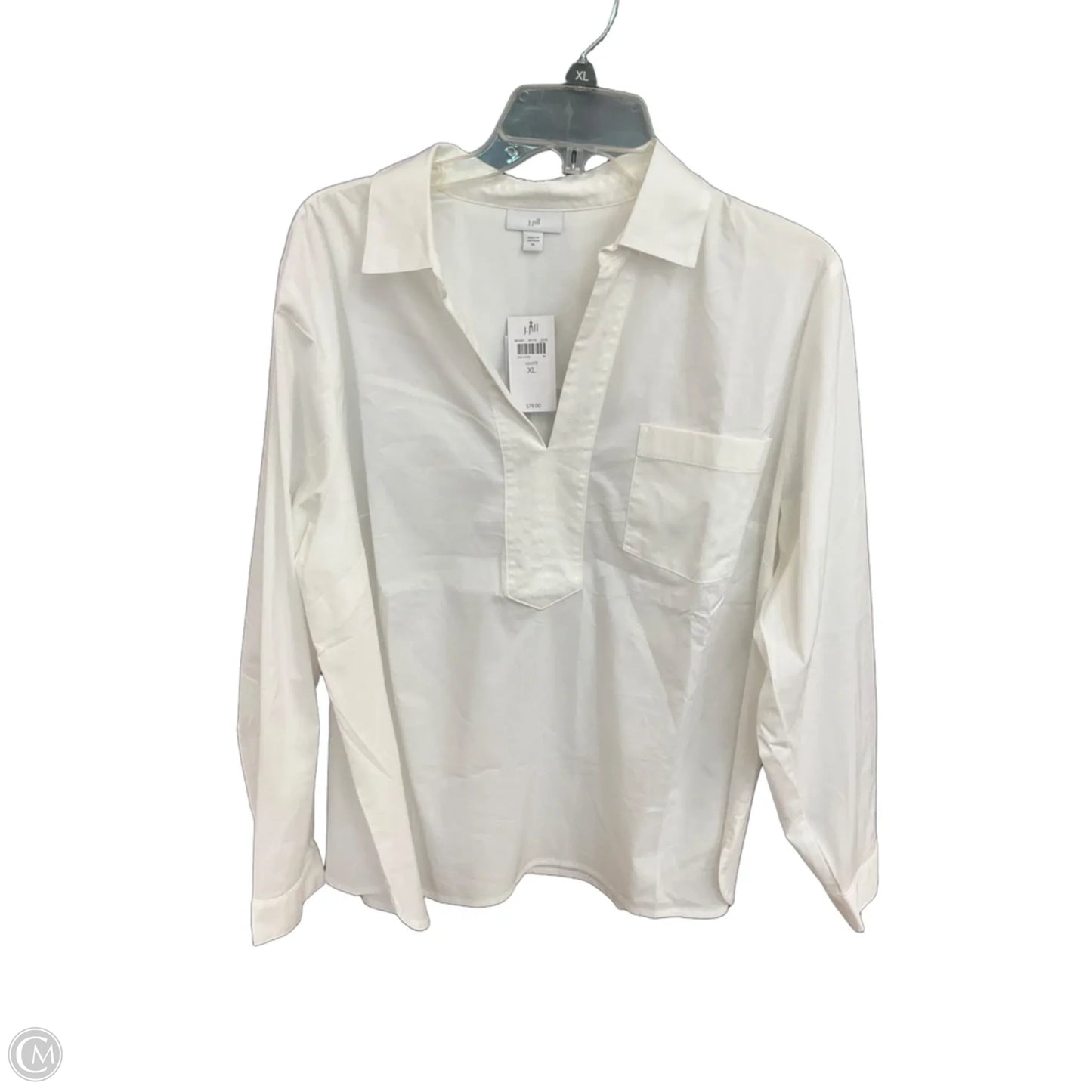 Top Long Sleeve By J. Jill In White, Size: Xl