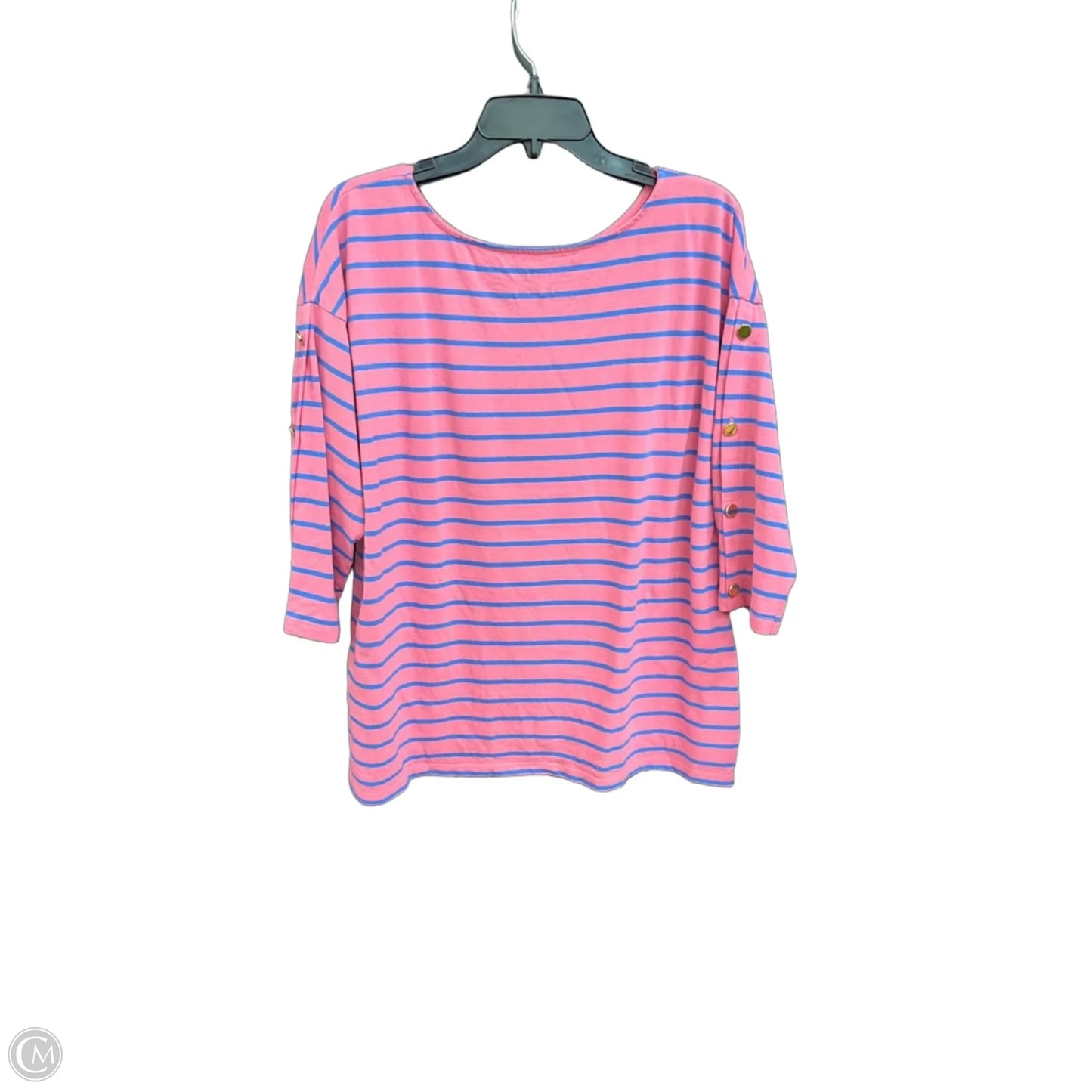 Top 3/4 Sleeve By Talbots In Pink, Size: 1x