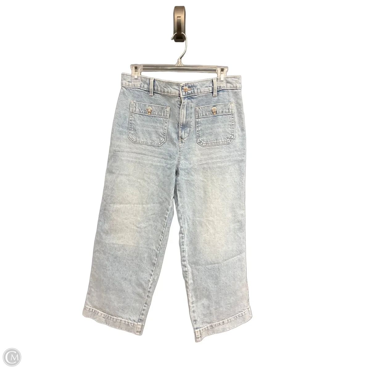 Jeans Cropped By Loft In Blue Denim, Size: 6p