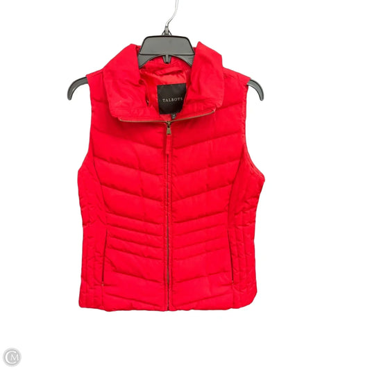 Vest Puffer & Quilted By Talbots In Red, Size: Xs