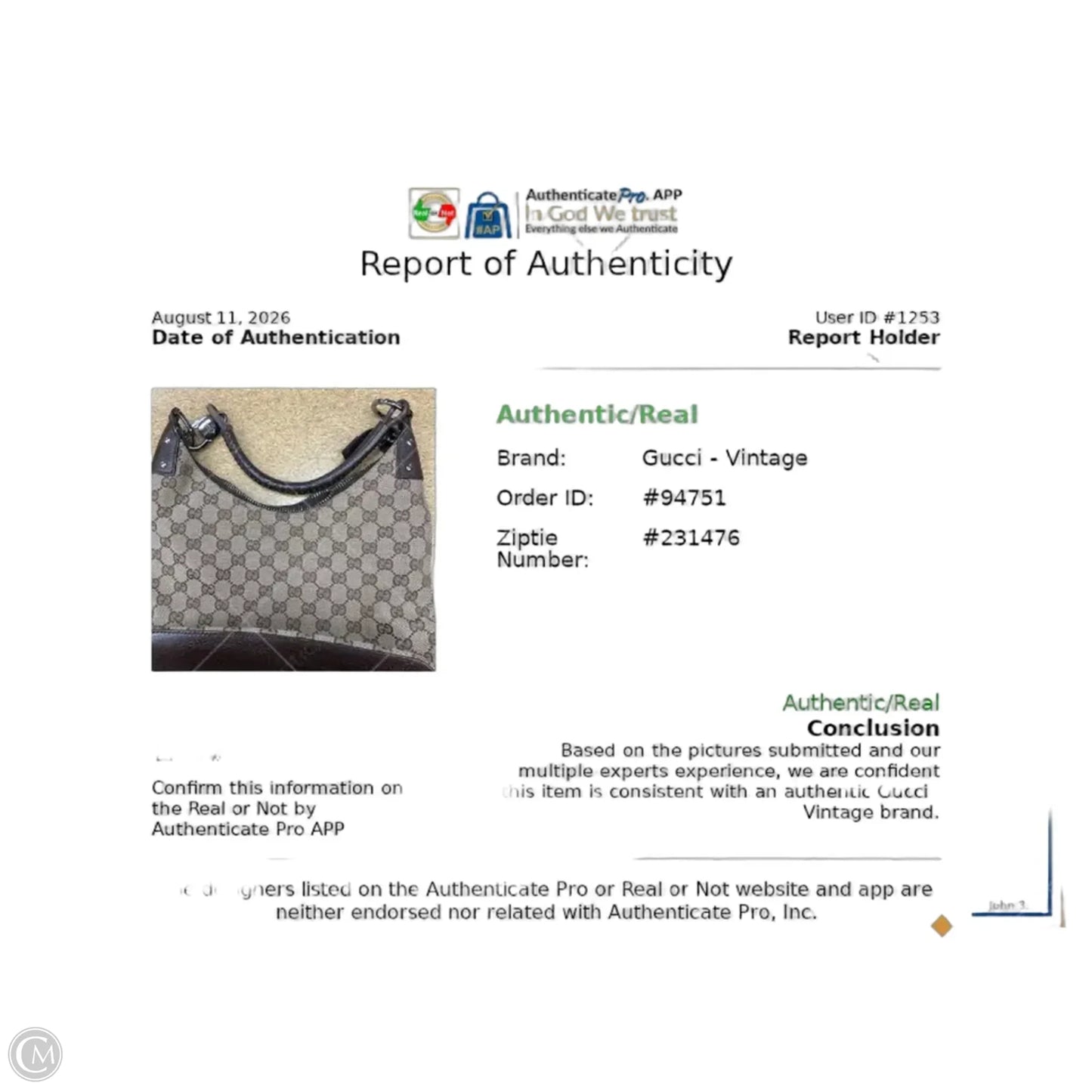 Handbag Luxury Designer By Gucci, Size: Medium