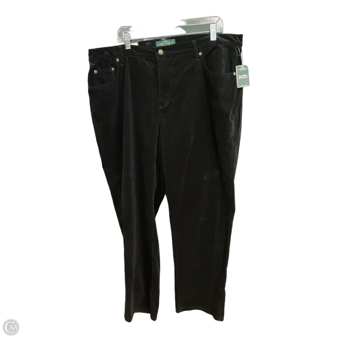 Pants Corduroy By Lauren By Ralph Lauren In Black, Size: 22