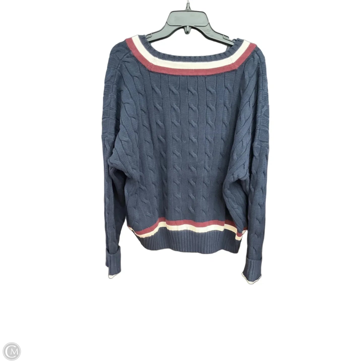 Sweater By Lauren By Ralph Lauren In Navy, Size: Xxl