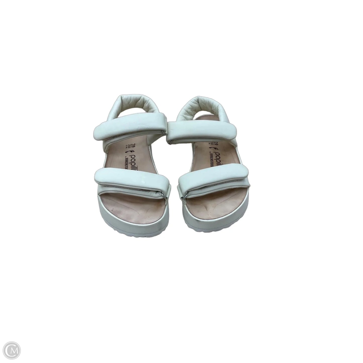 Sandals Flats By Birkenstock In Cream, Size: 8.5